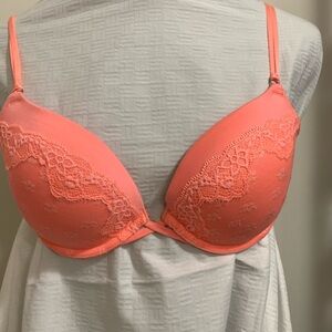Elegant Coral Lace Bra